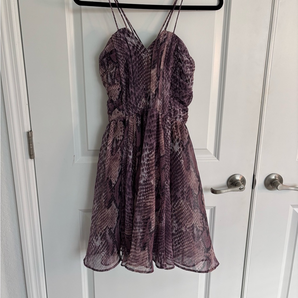 W118 by Walter Baker Purple Snake print Dress